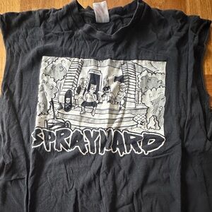 Sleeveless Spraynard - Simpsons Minor Threat Dischord House parody T-Shirt - XL